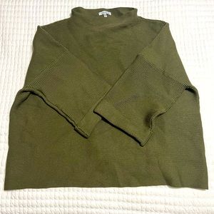 Lightweight stretchy funnel neck sweater